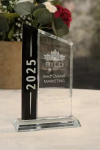 BILD Lethbridge Best Overall Marketing award plaque